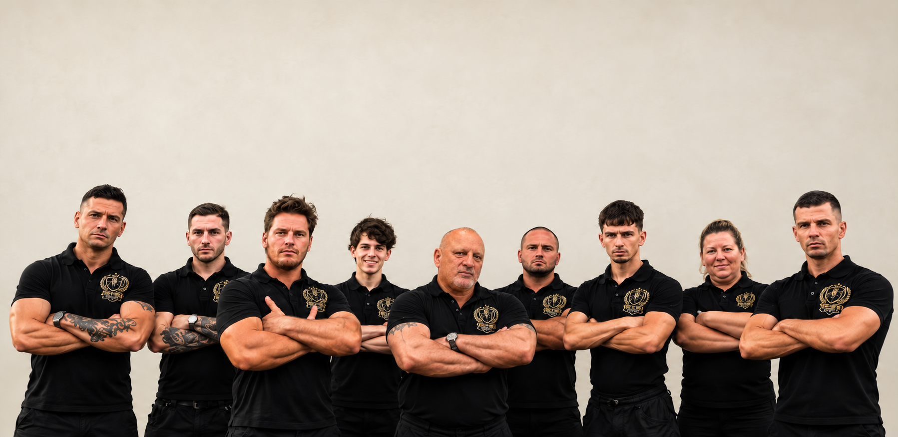 A Fejes Security Plus csapata letisztult világos háttér előtt